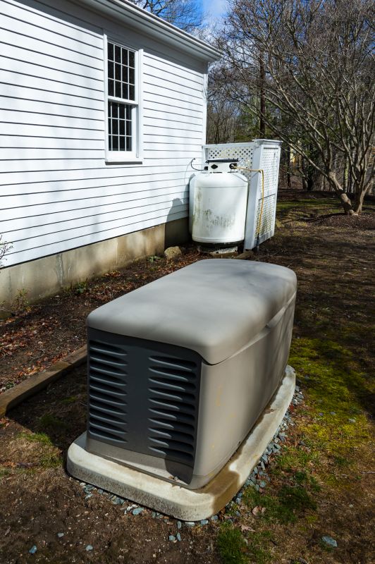 Generator in a Residential Backyard